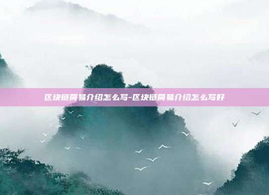 区块链简易介绍怎么写-区块链简易介绍怎么写好