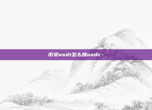 币安usdt怎么换usdc-