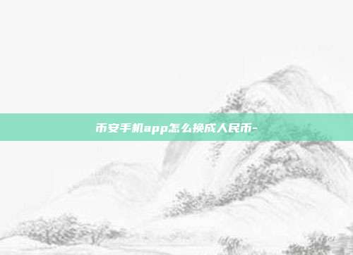 币安手机app怎么换成人民币-