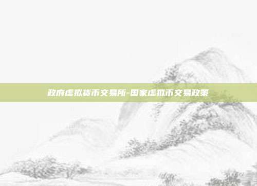 政府虚拟货币交易所-国家虚拟币交易政策