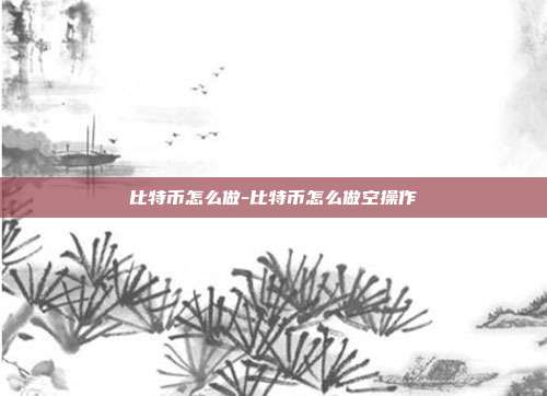 比特币怎么做-比特币怎么做空操作