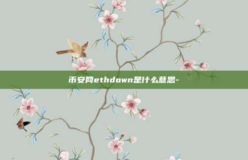 币安网ethdown是什么意思-