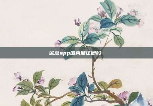 欧意app国内能注册吗-