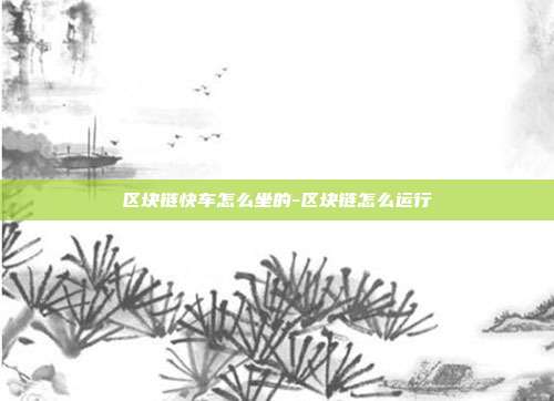 区块链快车怎么坐的-区块链怎么运行