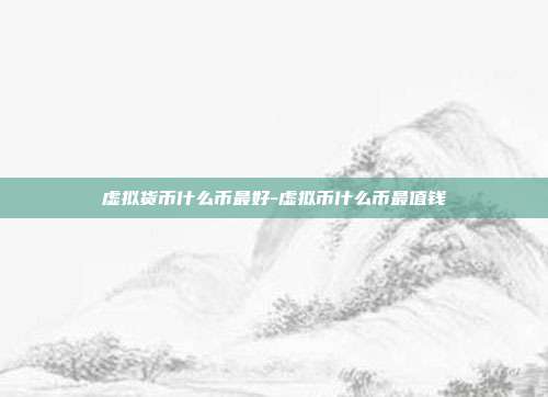 虚拟货币什么币最好-虚拟币什么币最值钱