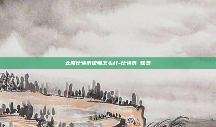 太原比特币律师怎么样-比特币 律师