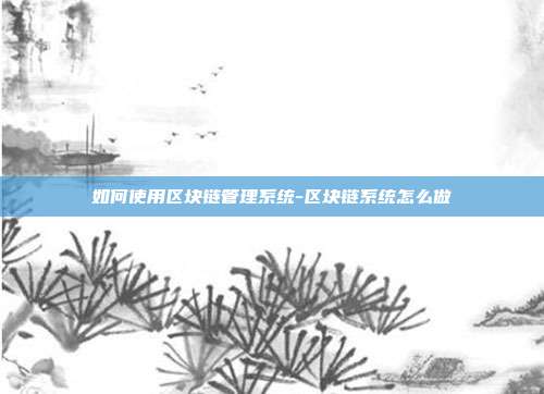 如何使用区块链管理系统-区块链系统怎么做