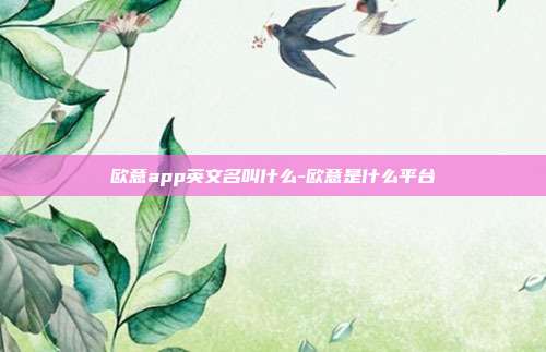 欧意app英文名叫什么-欧意是什么平台