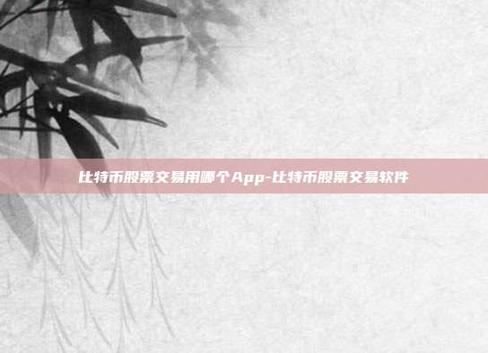 比特币股票交易用哪个App-比特币股票交易软件