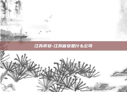 江苏币安-江苏省安是什么公司