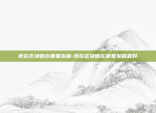 现在区块链在哪里发展-现在区块链在哪里发展最好