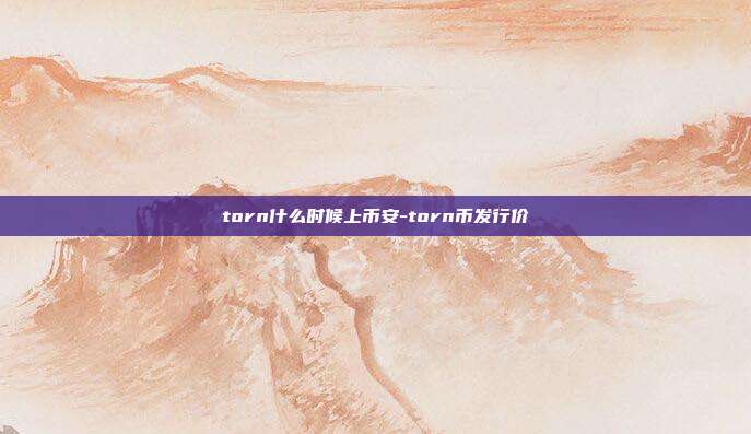 torn什么时候上币安-torn币发行价