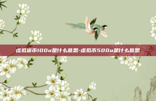 虚拟货币100u是什么意思-虚拟币500u是什么意思