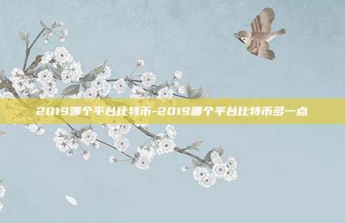 2019哪个平台比特币-2019哪个平台比特币多一点