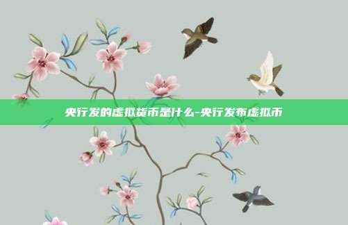 央行发的虚拟货币是什么-央行发布虚拟币