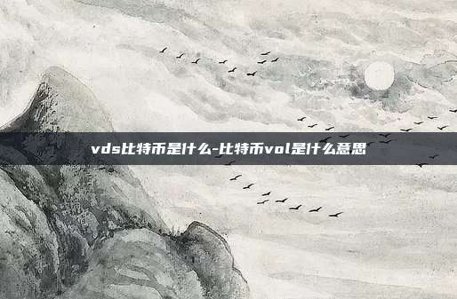 vds比特币是什么-比特币vol是什么意思