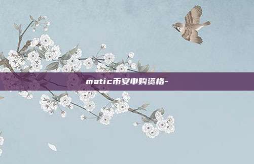 matic币安申购资格-