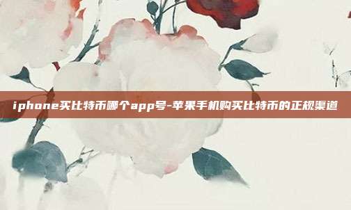 iphone买比特币哪个app号-苹果手机购买比特币的正规渠道