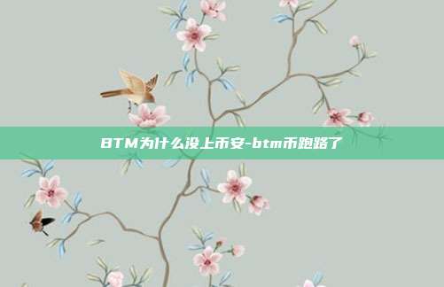 BTM为什么没上币安-btm币跑路了