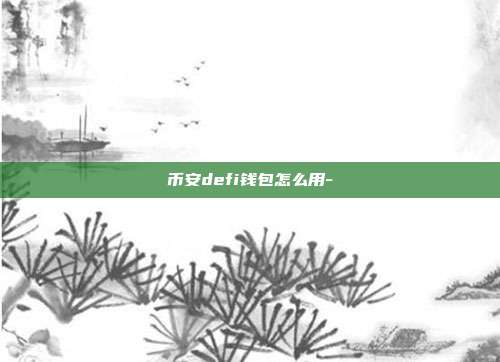 币安defi钱包怎么用-