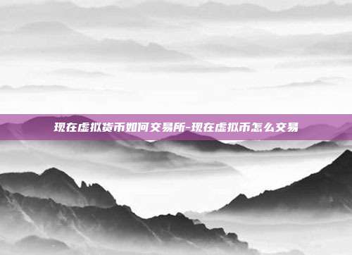 现在虚拟货币如何交易所-现在虚拟币怎么交易