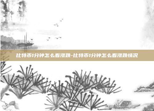 比特币1分钟怎么看涨跌-比特币1分钟怎么看涨跌情况