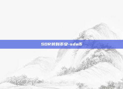 SDR转到币安-sda币