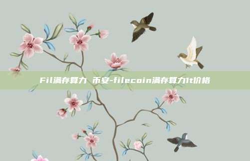 Fil满存算力 币安-filecoin满存算力1t价格