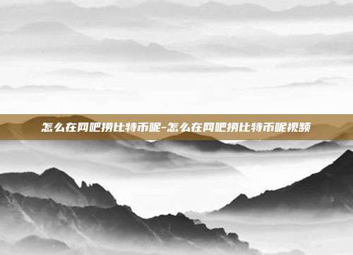 怎么在网吧捞比特币呢-怎么在网吧捞比特币呢视频