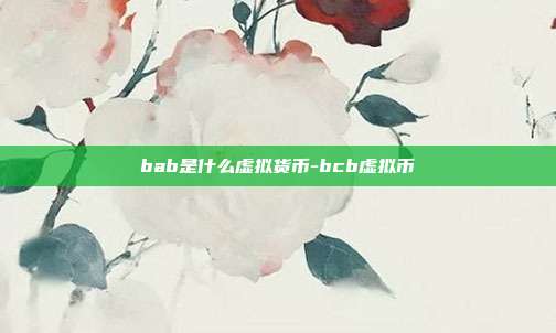 bab是什么虚拟货币-bcb虚拟币