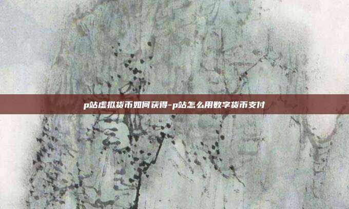 p站虚拟货币如何获得-p站怎么用数字货币支付