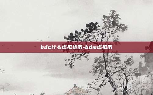 bdc什么虚拟货币-bdm虚拟币