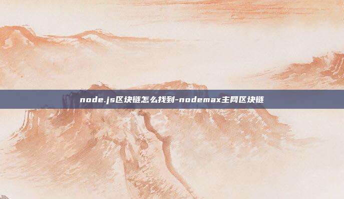 node.js区块链怎么找到-nodemax主网区块链